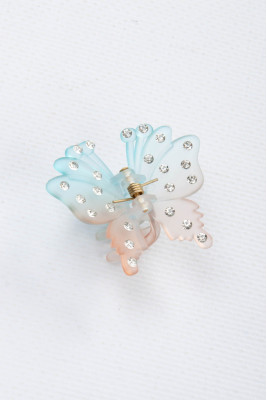 Краб матовий "метелик" зі стразами